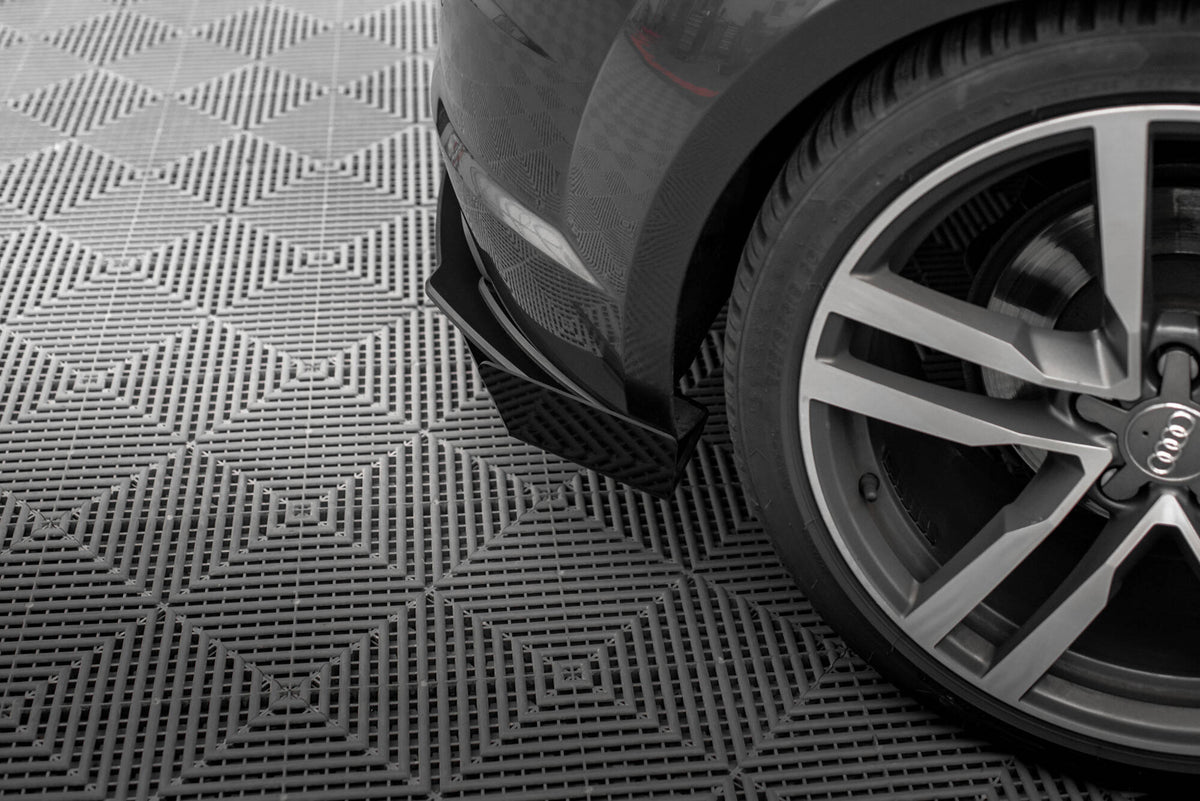 Maxton Street Pro Heck Ansatz Flaps Diffusor +Flaps für Audi TT S-Line 8S schwarz Hochglanz