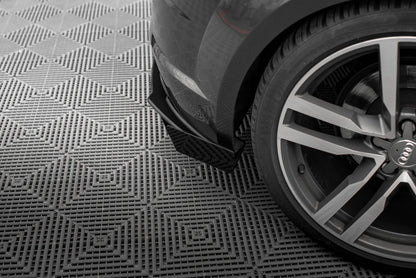 Maxton Street Pro Heck Ansatz Flaps Diffusor +Flaps für Audi TT S-Line 8S schwarz Hochglanz