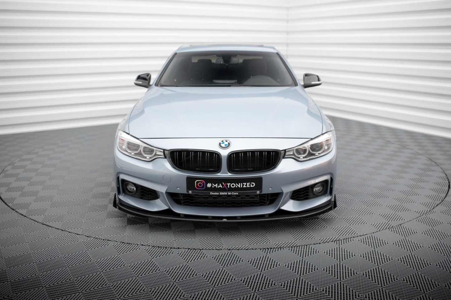 Maxton Street Pro Front Ansatz für +Flaps für + Flaps BMW 4er Coupe / Gran Coupe / Cabrio M-Paket F32 / F36 / F33  schwarz...