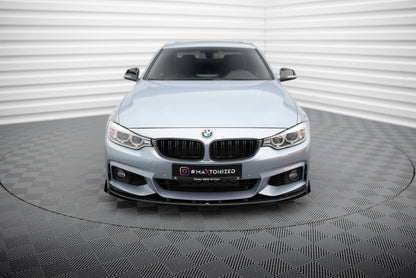 Maxton Street Pro Front Ansatz für +Flaps für + Flaps BMW 4er Coupe / Gran Coupe / Cabrio M-Paket F32 / F36 / F33  schwarz...