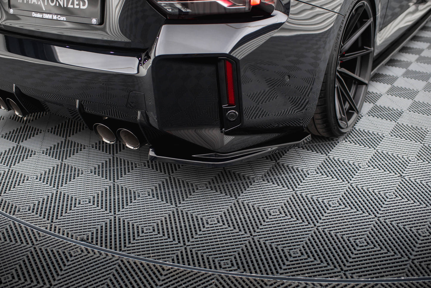 Maxton Heck Ansatz Flaps Diffusor V.1 für BMW M2 G87 schwarz Hochglanz