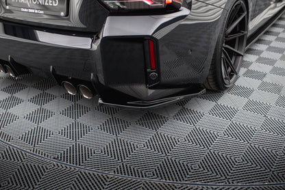 Maxton Heck Ansatz Flaps Diffusor V.1 für BMW M2 G87 schwarz Hochglanz