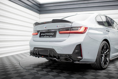 Maxton Mittlerer Diffusor Heck Ansatz DTM Look für V.1 BMW M340i G20 / G21 Facelift schwarz Hochglanz