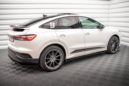Maxton Seitenschweller Ansatz für Audi Q4 e-tron Sportback Mk1 schwarz Hochglanz