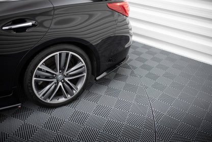 Maxton Heck Ansatz Flaps Diffusor V.2 für Infiniti Q50 S Mk1 schwarz Hochglanz