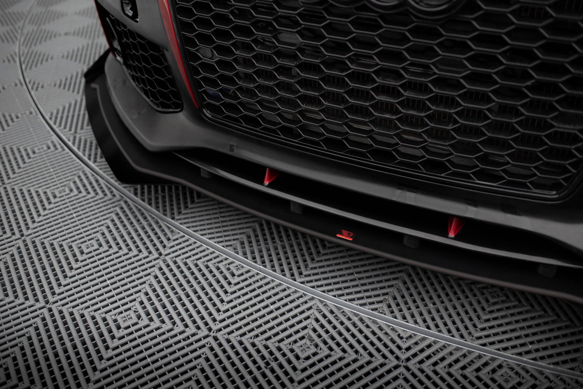 Maxton Street Pro Front Ansatz für +Flaps für + Flaps Audi A7 RS7 Look C7 schwarz Hochglanz