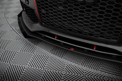 Maxton Street Pro Front Ansatz für +Flaps für + Flaps Audi A7 RS7 Look C7 schwarz Hochglanz