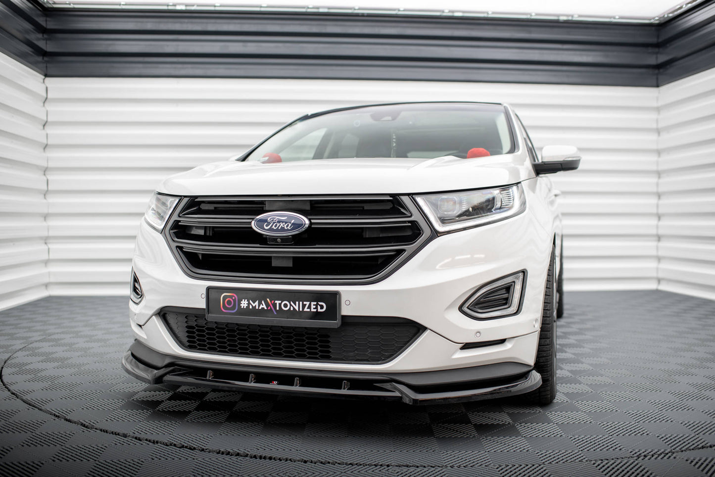 Maxton Front Ansatz für Ford Edge Sport Mk2 schwarz Hochglanz