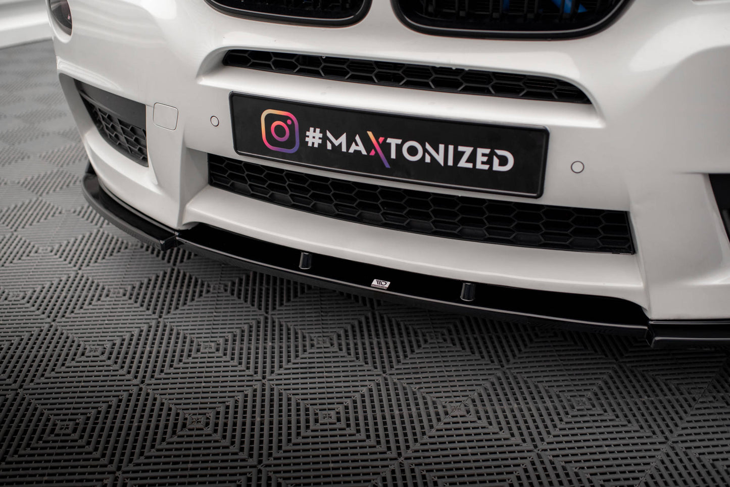 Maxton Front Ansatz für BMW X3 M-Paket F25 schwarz Hochglanz