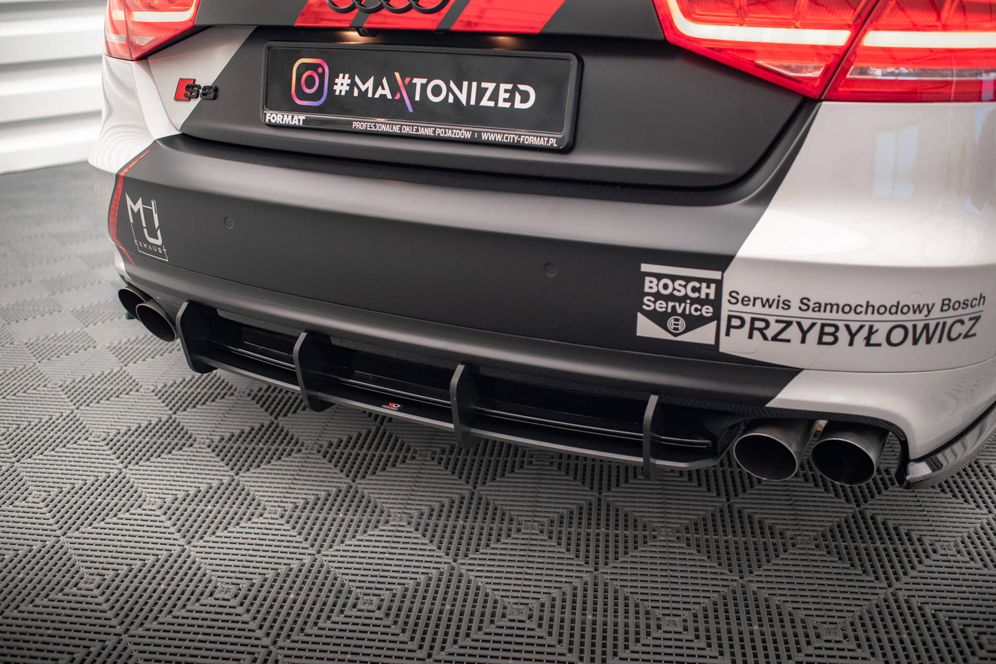 Maxton Street Pro Heckschürze für Audi S8 D4
