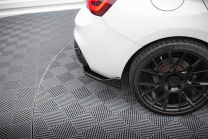 Maxton Heck Ansatz Flaps Diffusor für BMW 1er M-Paket / M140i F20 Facelift  schwarz Hochglanz