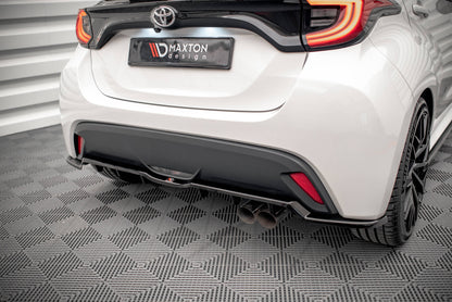 Maxton Mittlerer Diffusor Heck Ansatz DTM Look für V.2 Toyota Yaris Mk4 schwarz Hochglanz