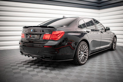 Maxton Mittlerer Diffusor Heck Ansatz DTM Look für BMW 7 M-Paket F01 schwarz Hochglanz