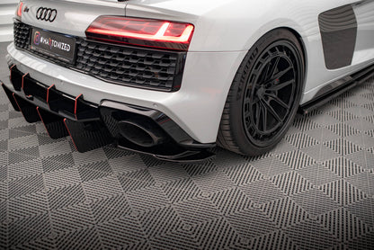 Maxton Heck Ansatz Flaps Diffusor für Audi R8 Mk2 Facelift schwarz Hochglanz