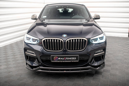 Maxton Front Ansatz V.2 für BMW X4 M-Paket G02 schwarz Hochglanz