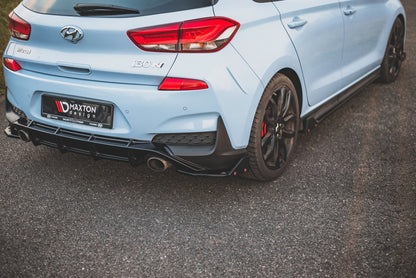 Maxton Heck Ansatz Flaps Diffusor V.7 +Flaps für Hyundai I30 N Mk3 Hatchback