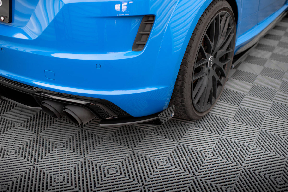 Maxton Street Pro Heck Ansatz Flaps Diffusor +Flaps für Audi TT S 8S Facelift schwarz Hochglanz