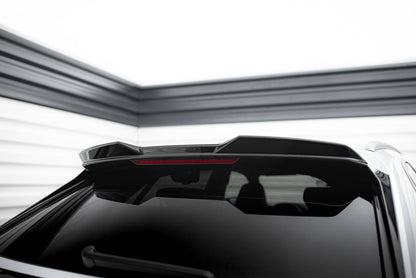 Maxton Höher Spoiler CAP für 3D Audi SQ8 / Q8 S-Line Mk1 schwarz Hochglanz