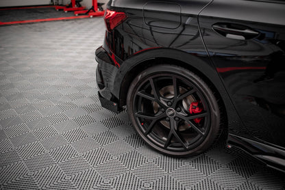 Maxton Street Pro Heck Ansatz Flaps Diffusor +Flaps für Audi RS3 Sportback 8Y schwarz Hochglanz