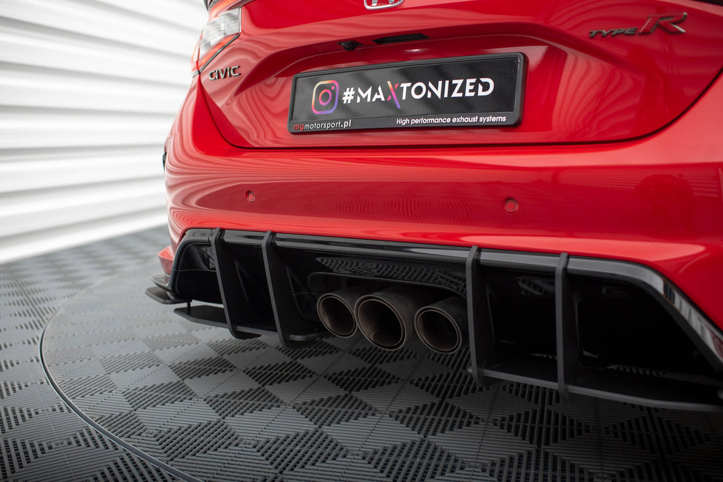 Maxton Street Pro Heck Ansatz Flaps Diffusor für Honda Civic Type-R Mk 11