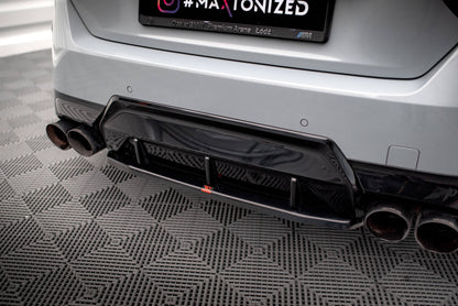 Maxton Mittlerer Diffusor Heck Ansatz für BMW 2 Coupe M240i G42 schwarz Hochglanz