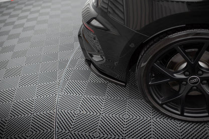 Maxton Heck Ansatz Flaps Diffusor V.2 für Audi RS3 Sportback 8Y schwarz Hochglanz