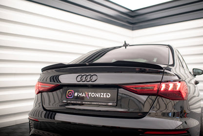 Maxton Spoiler CAP für Audi A3 / A3 S-Line / S3 / RS3 Limousine 8Y schwarz Hochglanz