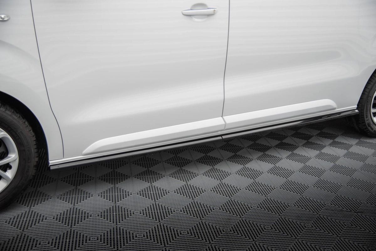 Maxton Seitenschweller Ansatz für Citroen Jumpy l2 /l3 Mk3 schwarz Hochglanz