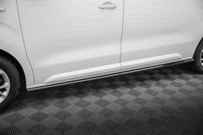 Maxton Seitenschweller Ansatz für Citroen Jumpy l2 /l3 Mk3 schwarz Hochglanz
