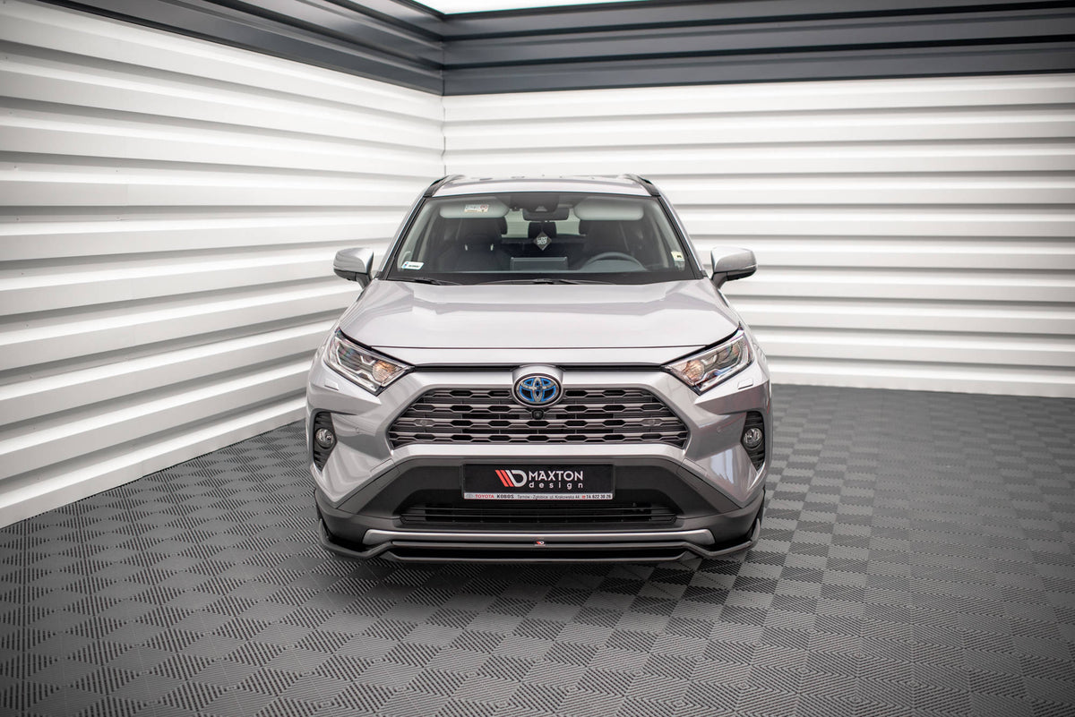Maxton Front Ansatz für Toyota RAV4 Mk5 schwarz Hochglanz