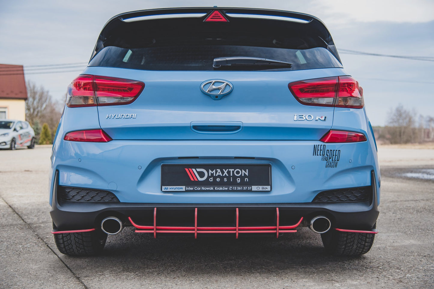 Maxton Robuste Racing Heckschürze V.1 für Hyundai I30 N Mk3 Hatchback