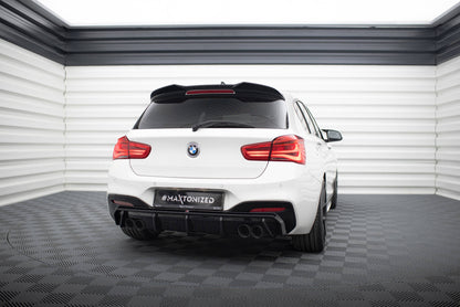 Maxton Diffusor Heck Ansatz für BMW 1er M-Paket / M140i F20 Facelift (Version mit Doppelauspuff auf beiden Seiten)