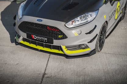 Maxton Front Ansatz V.5 für Ford Fiesta ST Mk7 Facelift schwarz Hochglanz