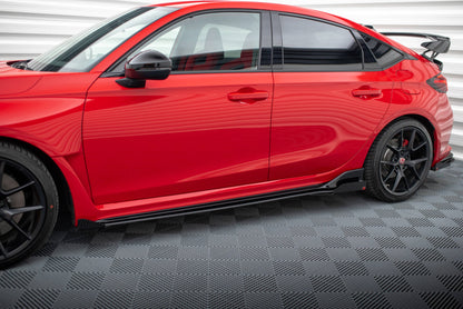 Maxton Street Pro Seitenschweller Ansatz für + Flaps Honda Civic Type-R Mk 11 schwarz Hochglanz