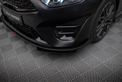 Maxton Street Pro Front Ansatz für +Flaps für + Flaps Kia Proceed GT Mk1 Facelift / Ceed GT Mk3 Facelift  schwarz Hochglanz