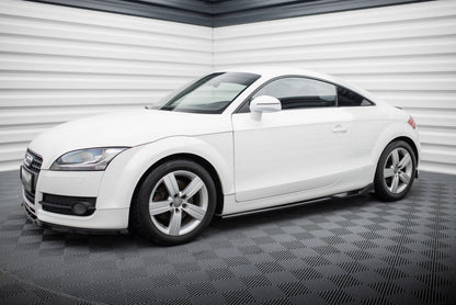 Maxton Seitenschweller Ansatz für Audi TT 8J schwarz Hochglanz