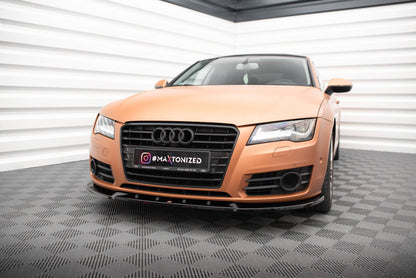 Maxton Front Ansatz V.2 für Audi A7 C7 schwarz Hochglanz