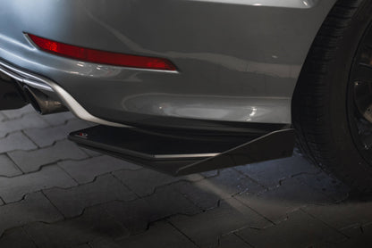 Maxton Hintere Seiten Flaps für Audi S3 Limousine 8V schwarz Hochglanz