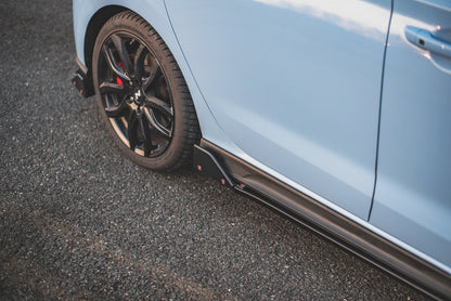 Maxton Seitenschweller Ansatz für V.5 + Flaps Hyundai I30 N Mk3 / Mk3 FL Hatchback/Fastback