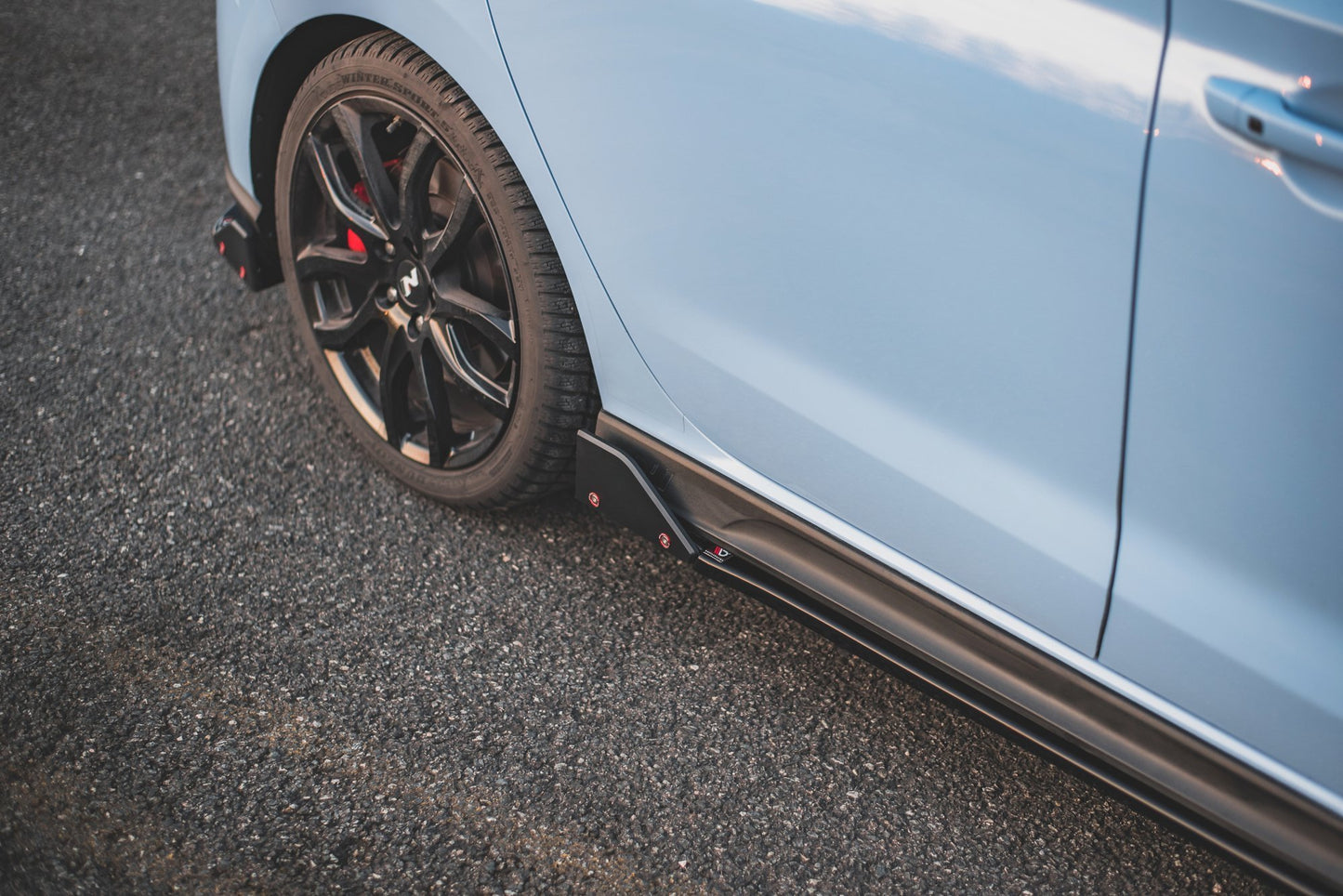Maxton Seitenschweller Ansatz für V.5 + Flaps Hyundai I30 N Mk3 / Mk3 FL Hatchback/Fastback