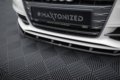 Maxton Front Ansatz V.1 für Audi S3 / A3 S-Line Sportback / Hatchback 8V schwarz Hochglanz