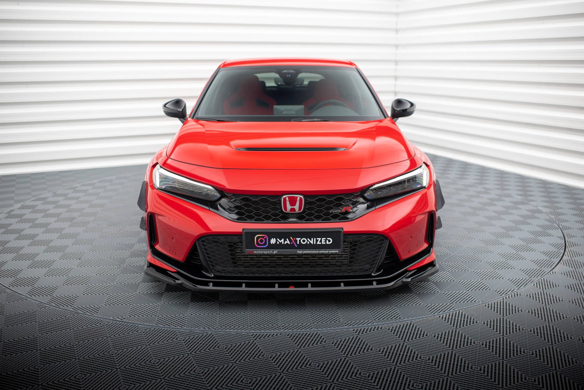 Maxton Front Ansatz V.3 für Honda Civic Type-R Mk 11 schwarz Hochglanz