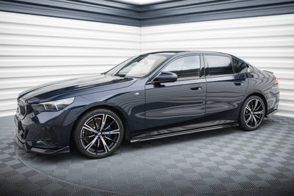 Maxton Seitenschweller Ansatz für V.2 für BMW 5er M-Paket G60 schwarz Hochglanz