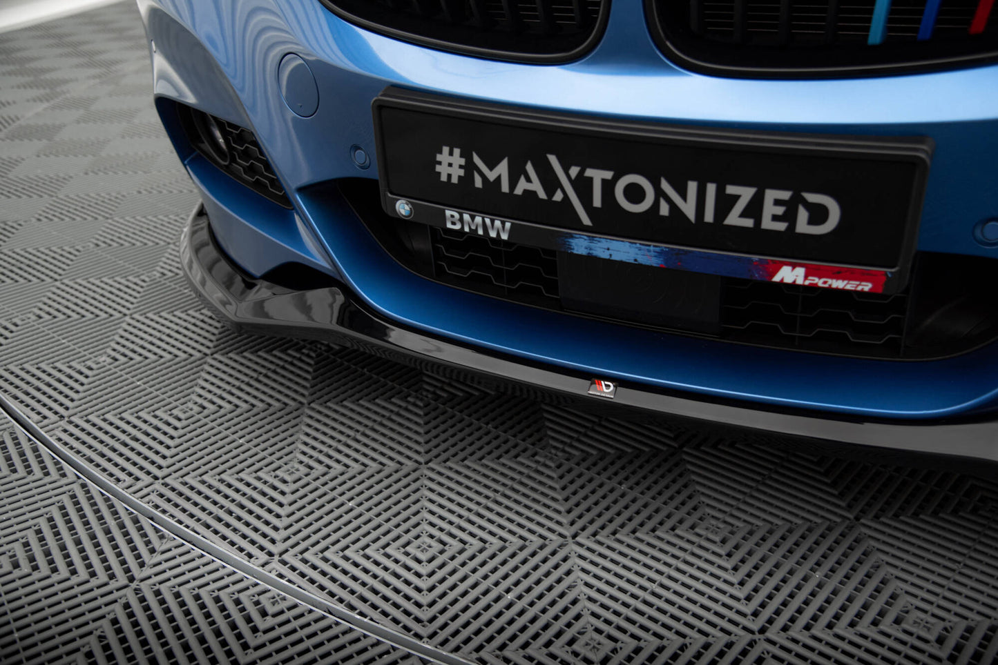 Maxton Front Ansatz V.2 für BMW 3er GT M-Paket F34 schwarz Hochglanz