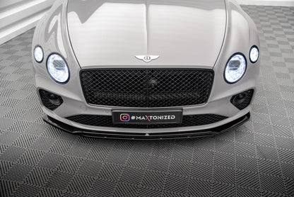 Maxton Front Ansatz für Bentley Continental GT Mk3 schwarz Hochglanz