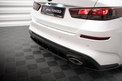Maxton Heck Ansatz Flaps Diffusor V.1 für Kia Optima Mk4 Facelift schwarz Hochglanz