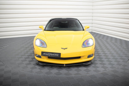 Maxton Front Ansatz für Chevrolet Corvette C6 schwarz Hochglanz