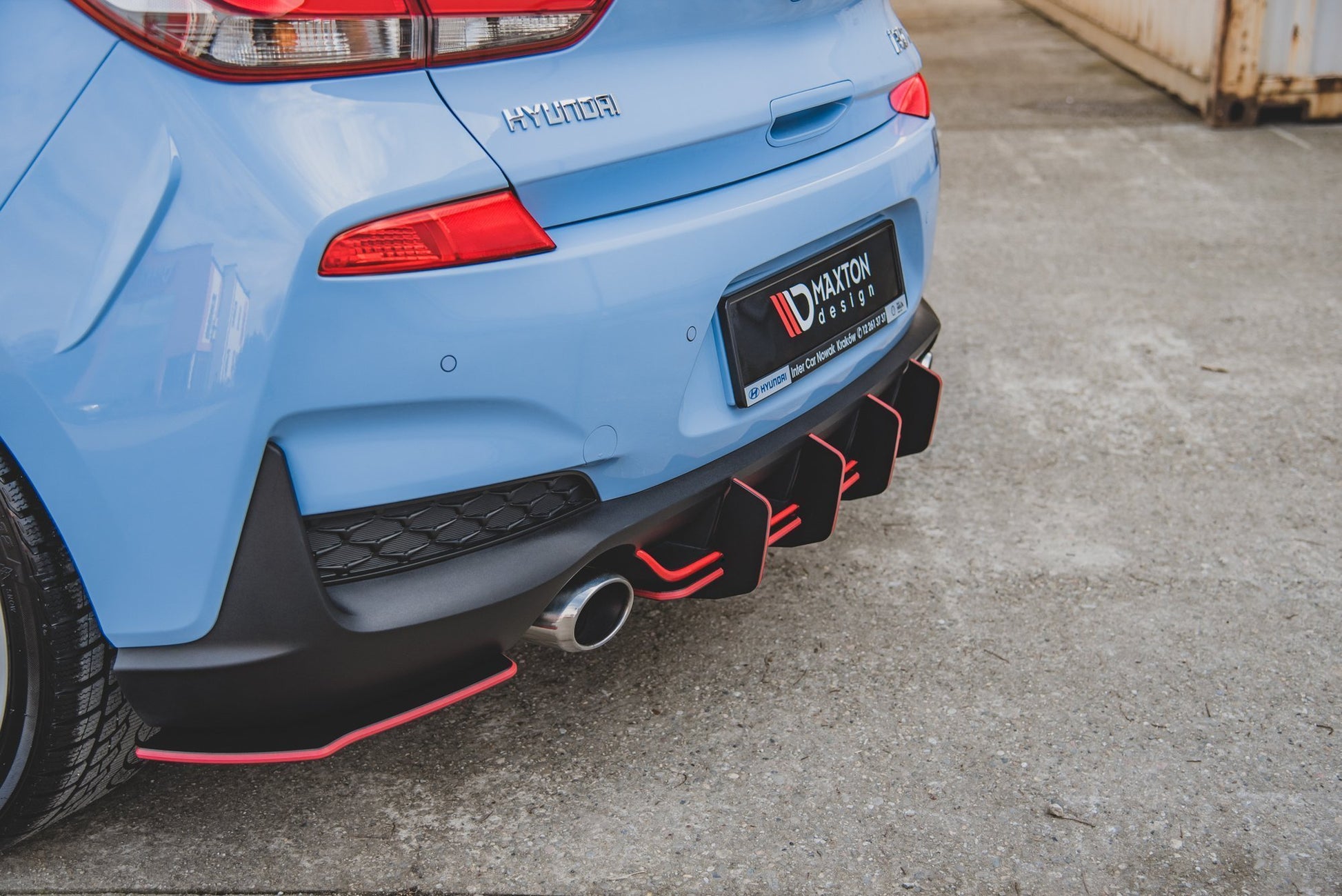 Maxton Robuste Racing Heckschürze V.2 für Hyundai I30 N Mk3 Hatchback