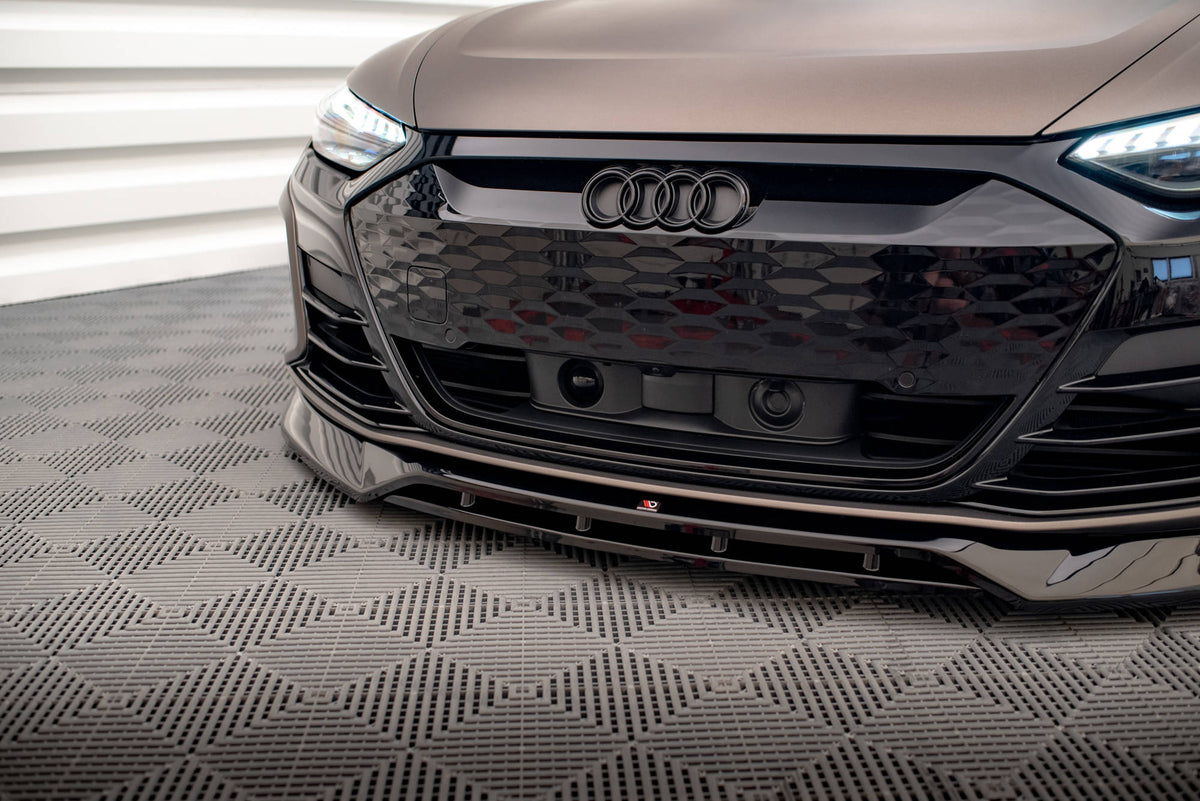 Maxton Front Ansatz V.3 für Audi e-Tron GT / RS GT Mk1 schwarz Hochglanz