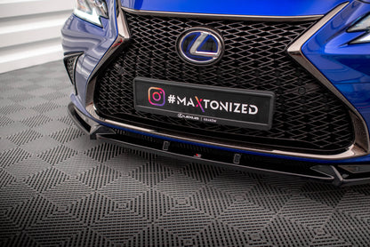 Maxton Front Ansatz V.2 für Lexus ES F Sport Mk7 schwarz Hochglanz